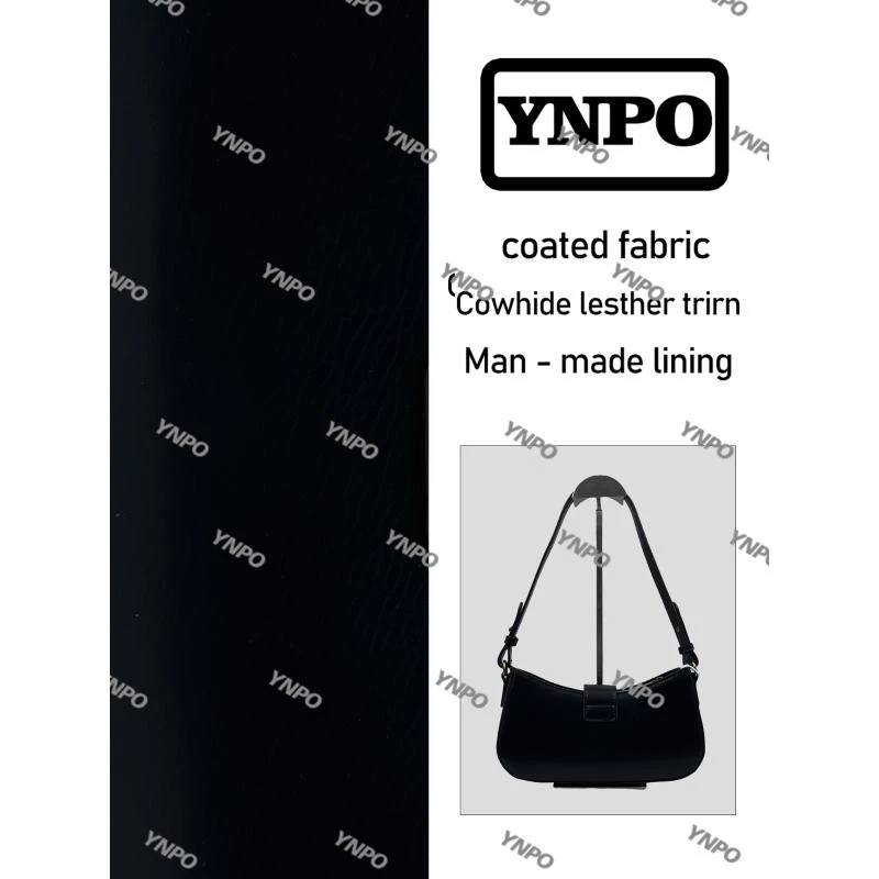 YNPO手工打造真皮女士包0155黑色金门腋下包