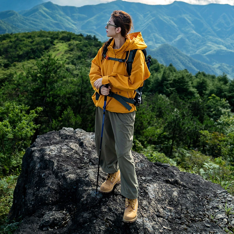 OUTDOOR黄亦玫同款户外登山徒步灯笼裤女登山裤宽松户外运动休闲