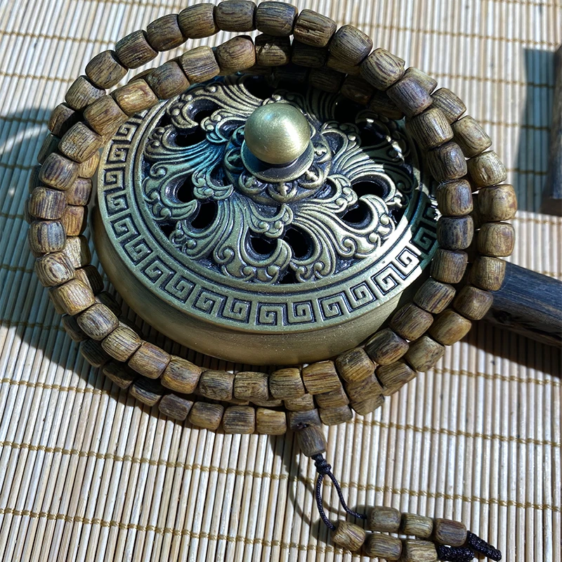 老匠人推荐-白棋楠随型多圈手串高油脂香味十足凉韵味好长串项链