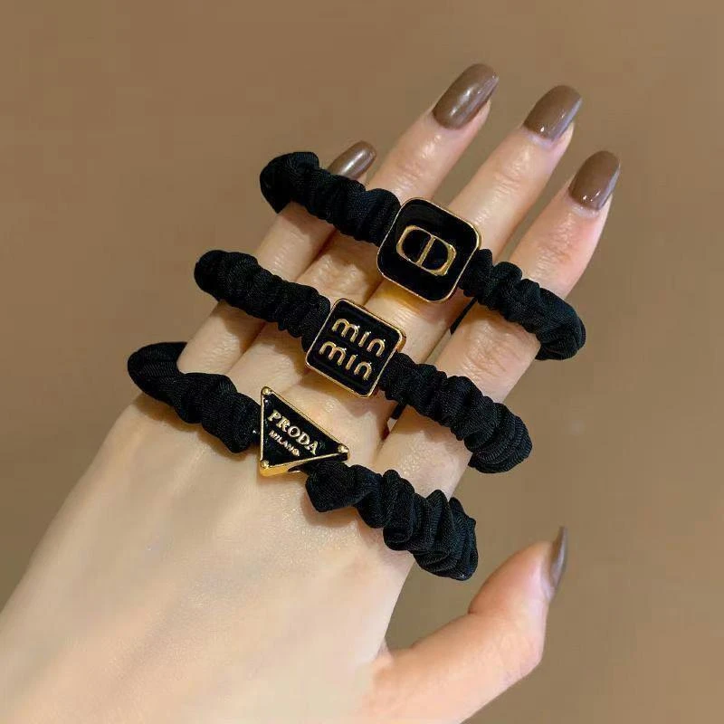 高级感经典黑小肠发圈女头绳扎头发网红发绳气质简约头绳头饰耐用