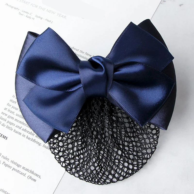 佩巧职业头花发网盘发时尚蓬松优雅甜美黑色高档可爱女士大号酒店