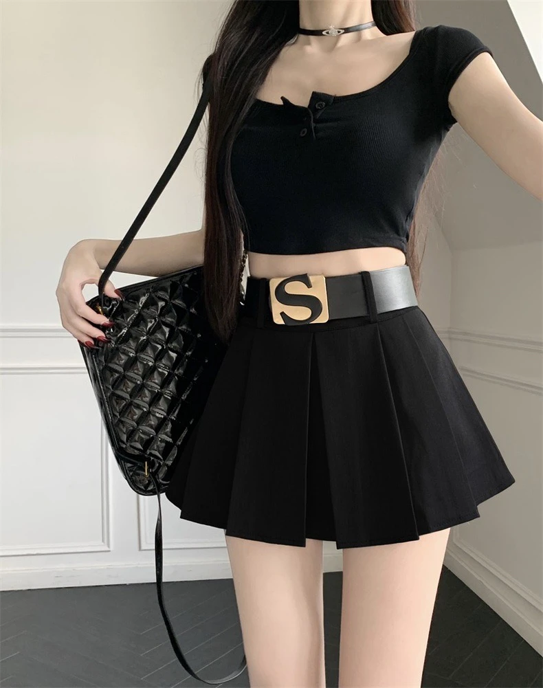 防走光a字辣妹百褶裙2026新款时尚显瘦小众包臀半身裙短裤裙百搭