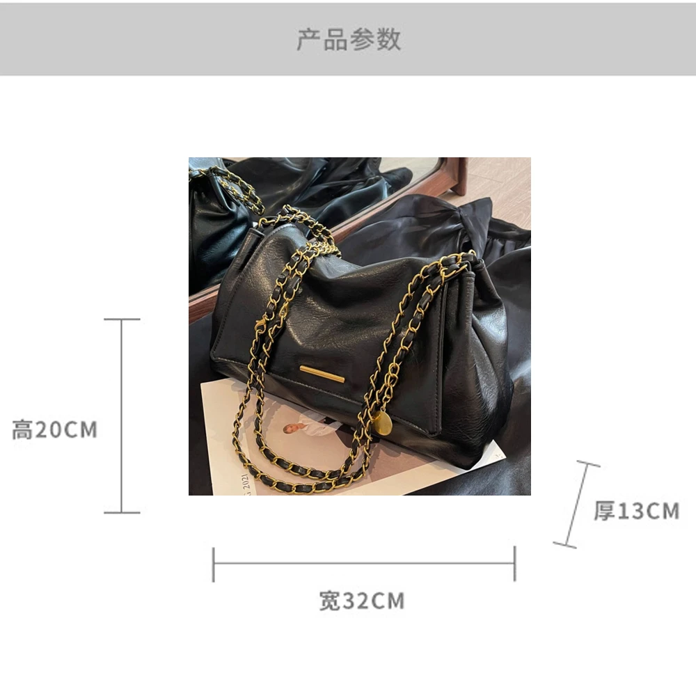 命命同款~便携大容量新款外出百搭背心吊带单肩背包链条斜挎包025