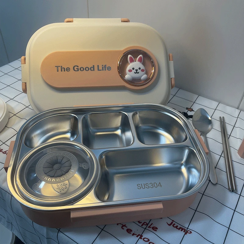 304不锈钢保温饭盒上班族儿童饭盒小学生专用便当盒餐盒带饭神器
