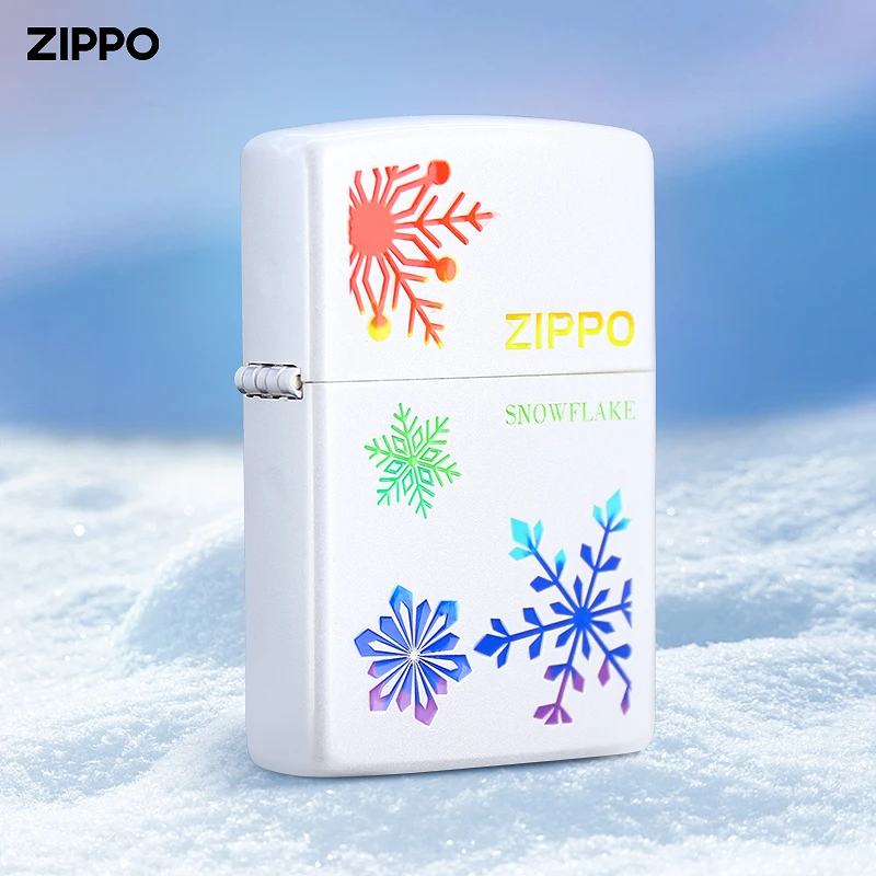 ZIPPO打火机原装可爱七彩雪花个性防风常规机时尚送礼DY9802CY