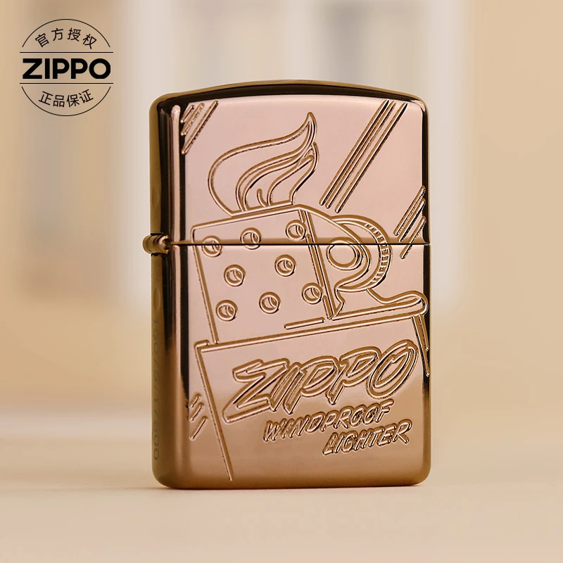 ZIPPO/之宝打火机美版原版 斜阳75周年 玫瑰金 斜底男士收藏礼物