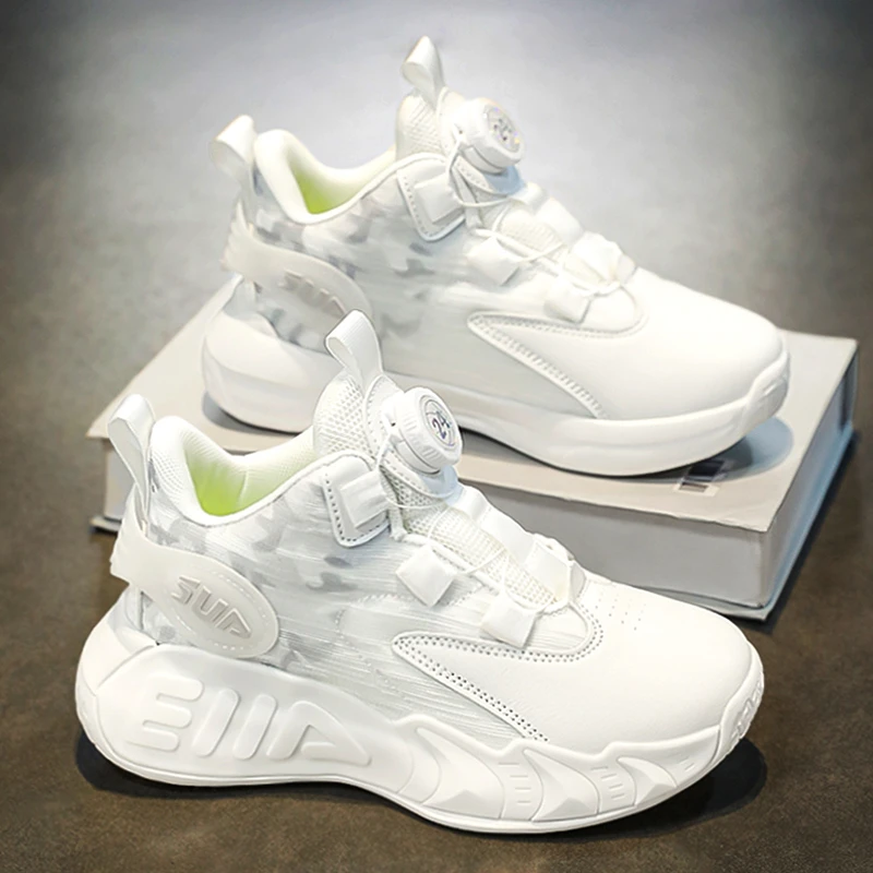 阿童木男童篮球鞋秋款2025白色网面儿童鞋防滑耐磨运动鞋男孩透气