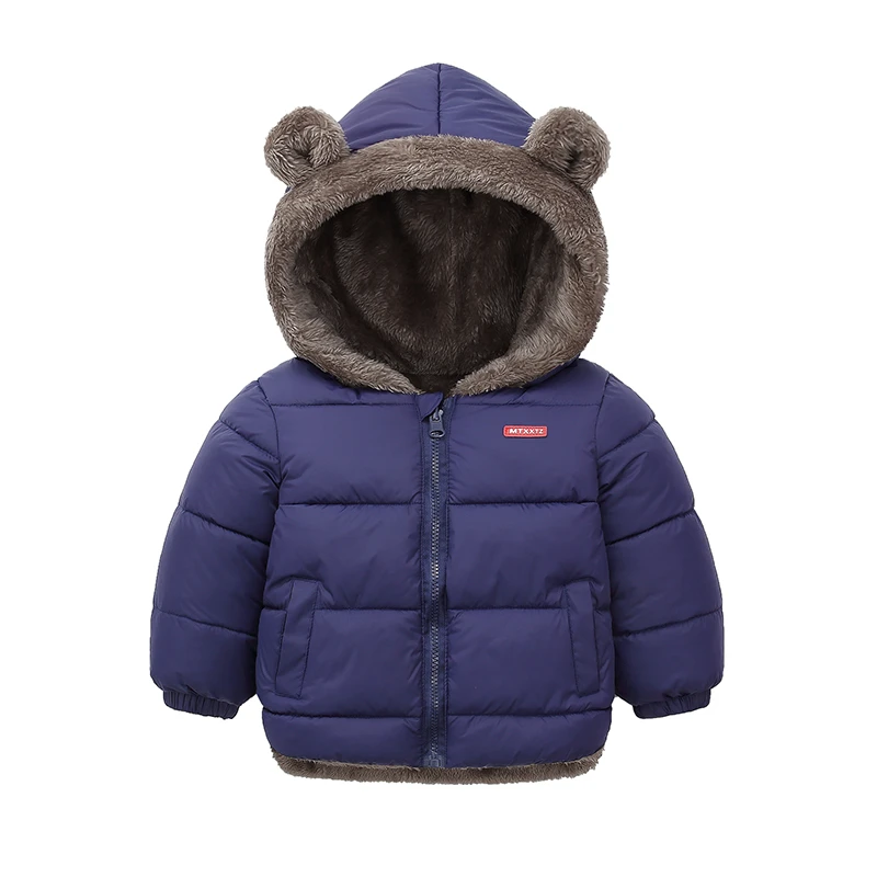 男童冬装外套两面穿女童棉服加绒加厚冬季儿童羊羔绒棉袄夹棉外套