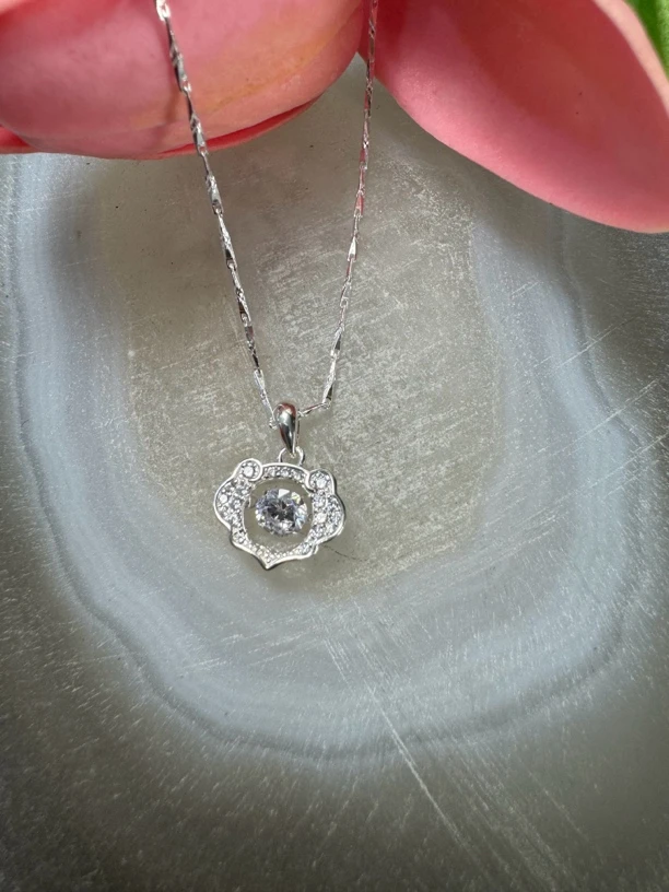 坠链均足银 足银999套链灵动岛项链