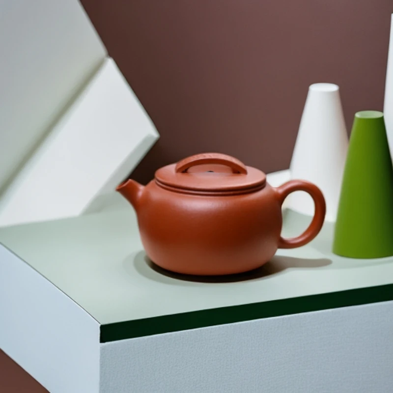 原矿朱泥紫砂壶手工制作汉瓦壶茶具泡茶器