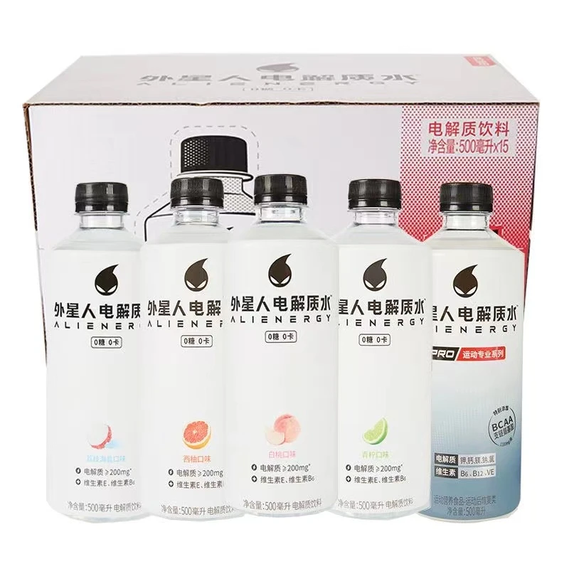 【特惠5瓶】元气外星人电解质水白桃荔枝西柚青柠500ml夏季运动饮品