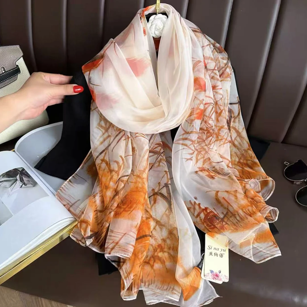 【秋风静影】高端云朵纱130X180左右丝巾长巾