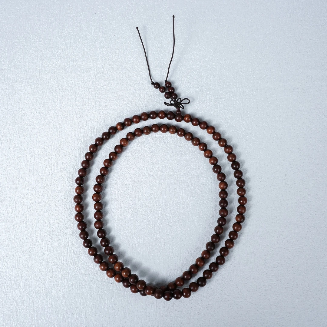 TX002小叶紫檀多圈手串0.8*108颗精品同料顺纹高油密