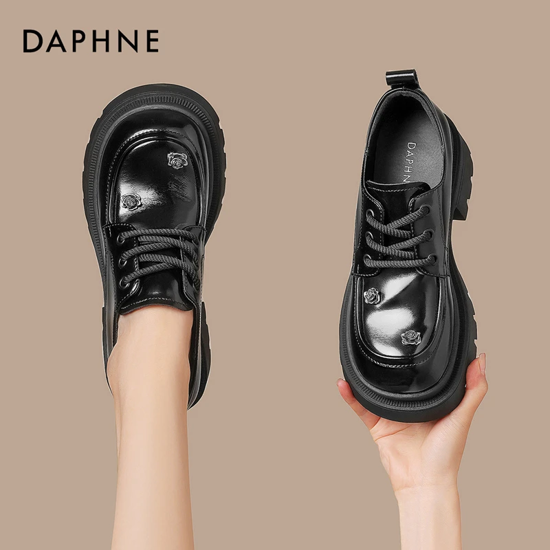 达芙妮2025春夏季新款高跟乐福鞋四季通用休闲出游款弹性良好女鞋