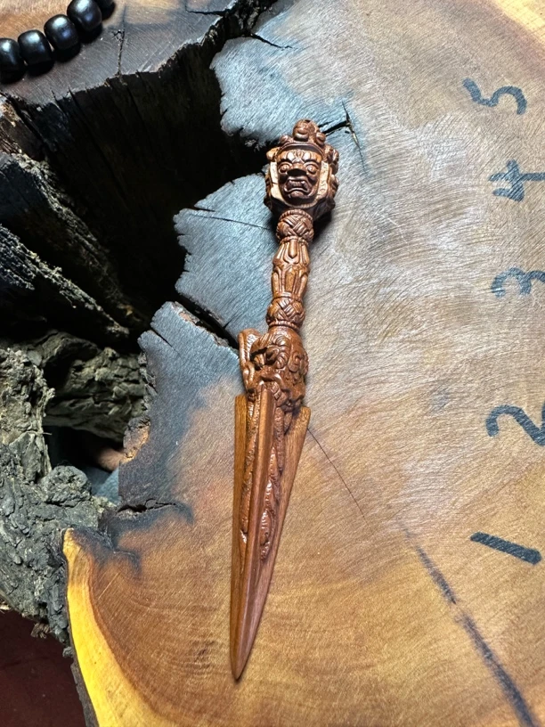 雷击枣木红心料15公分杵车载摆件桌面摆件