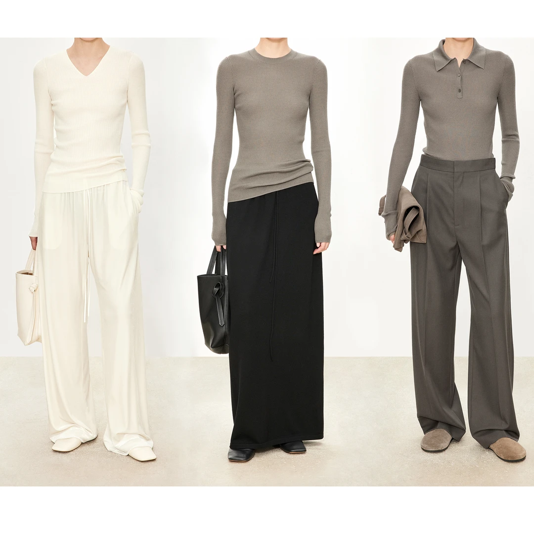 JOC镇店曓款亲肤有型精纺羊毛 百搭圆领/V领/U领/POLO打底王