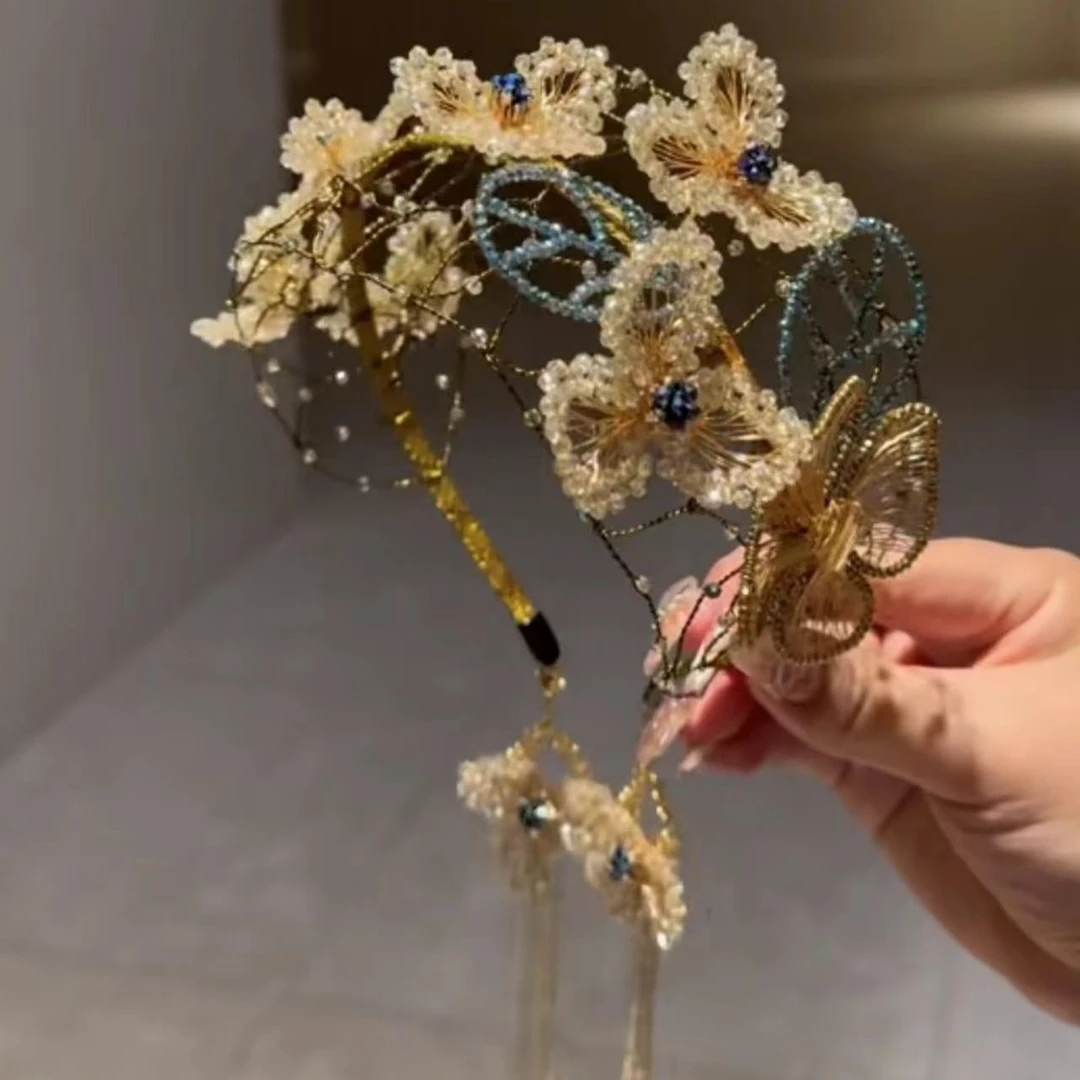 西子高端饰品金枝玉叶系列花朵发箍设计感配饰