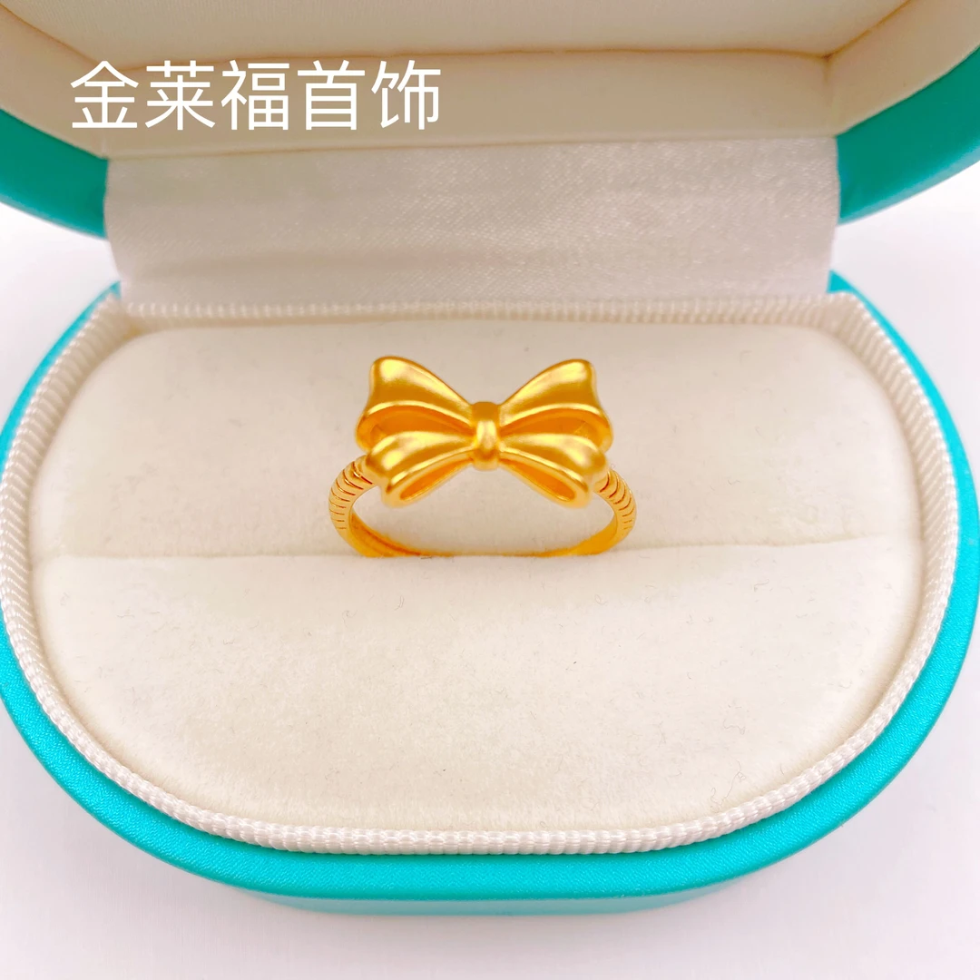 铜合金戒指 精美公主蝴蝶结戒指学生可爱ins少女气质甜美首饰A3