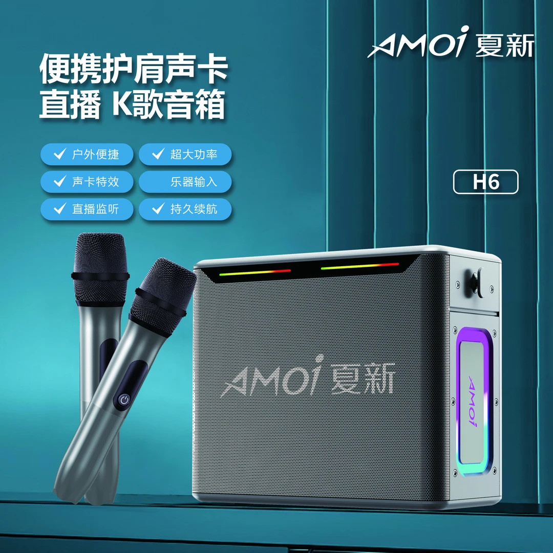 D网红声卡K唱歌重低音音响箱话筒乐器直播低音炮音响无线蓝牙演出