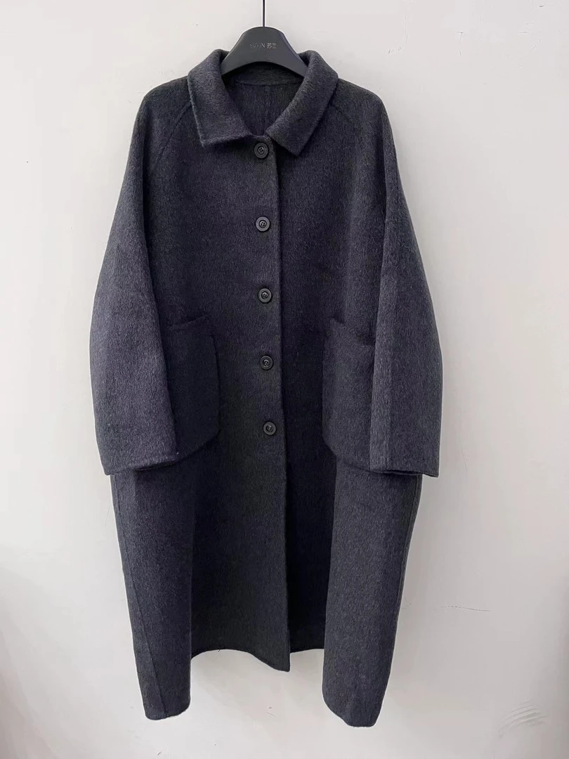 双面绒大衣长款外套