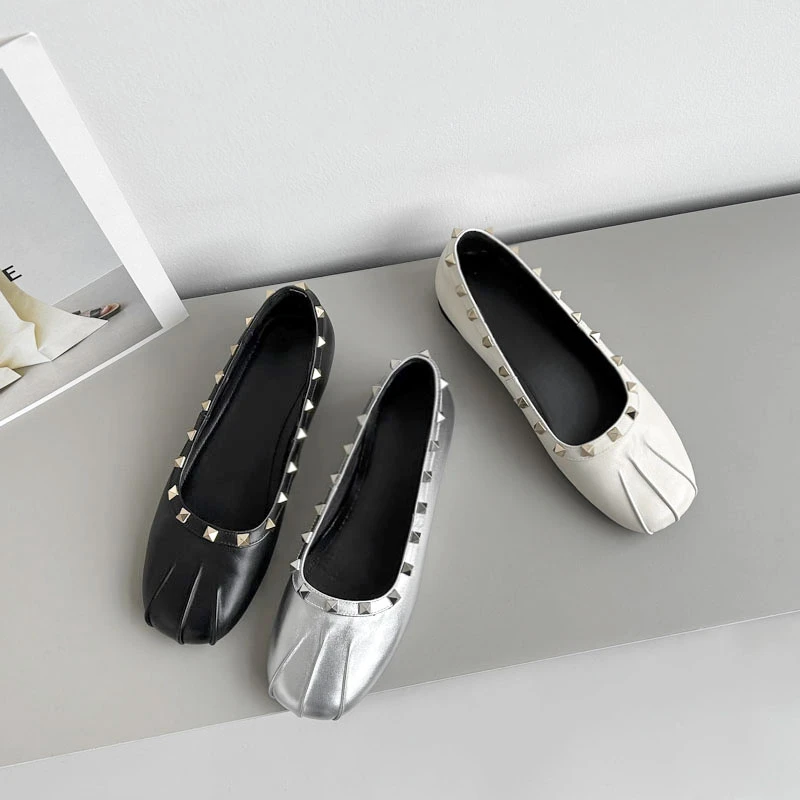 现货】ALK1011/1.5cm牛皮平底鞋女春夏浅口圆头黑色玛丽珍鞋跟单鞋