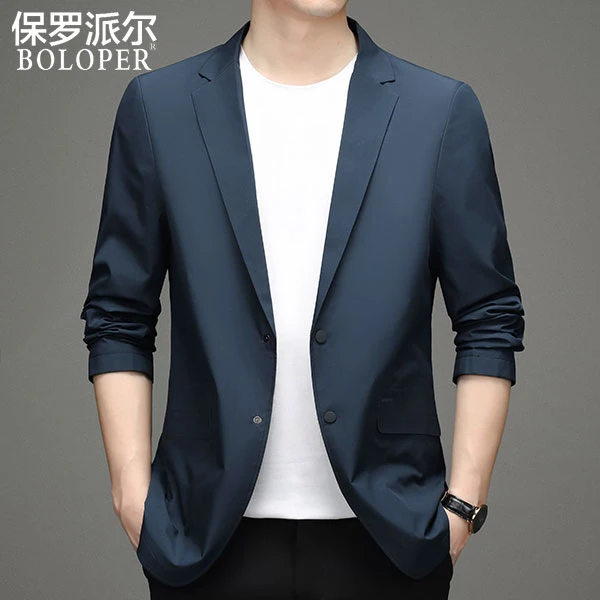 保罗休闲西服男2025春秋款商务正装便西小西装外套男潮流单西上衣