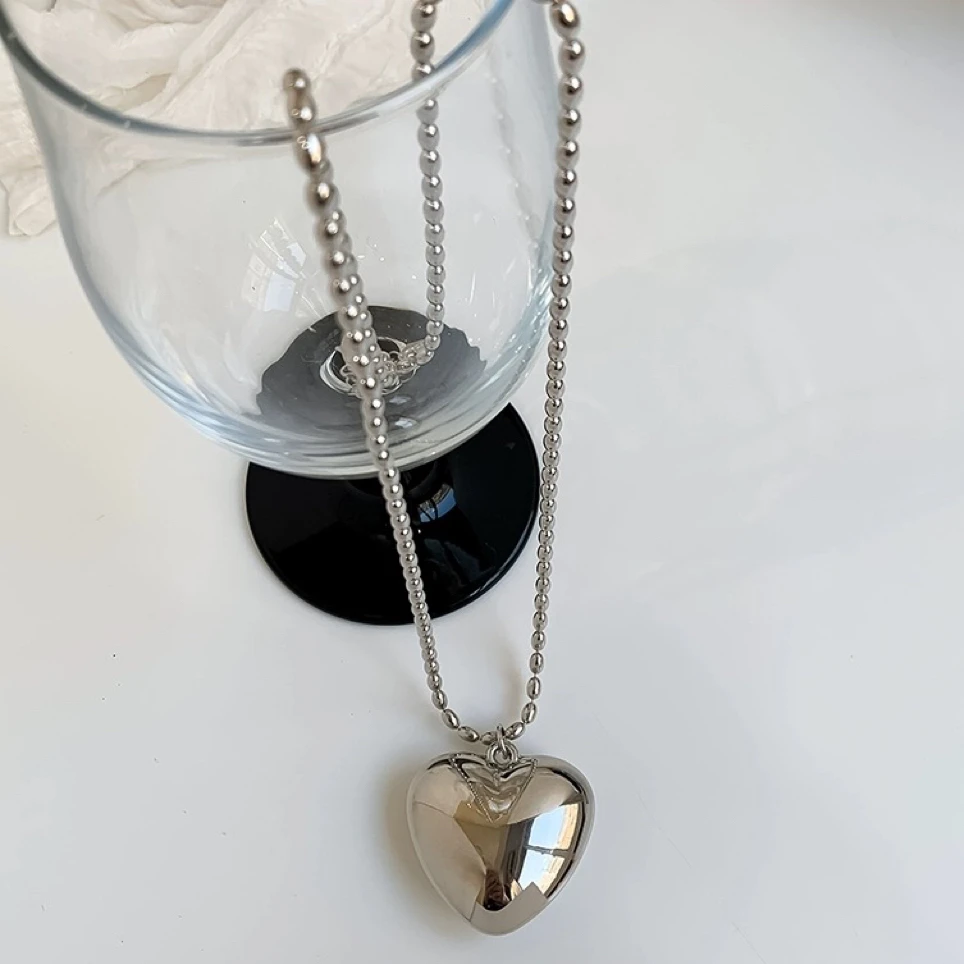 合金项链 ［巧巧定制］百搭简约时尚水滴爱心轻奢坠链桃心项链 5652