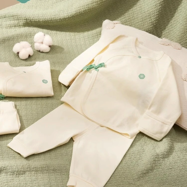 棉花会纯棉新生儿衣服系带套装秋款婴儿哈衣连体衣男女宝宝爬服