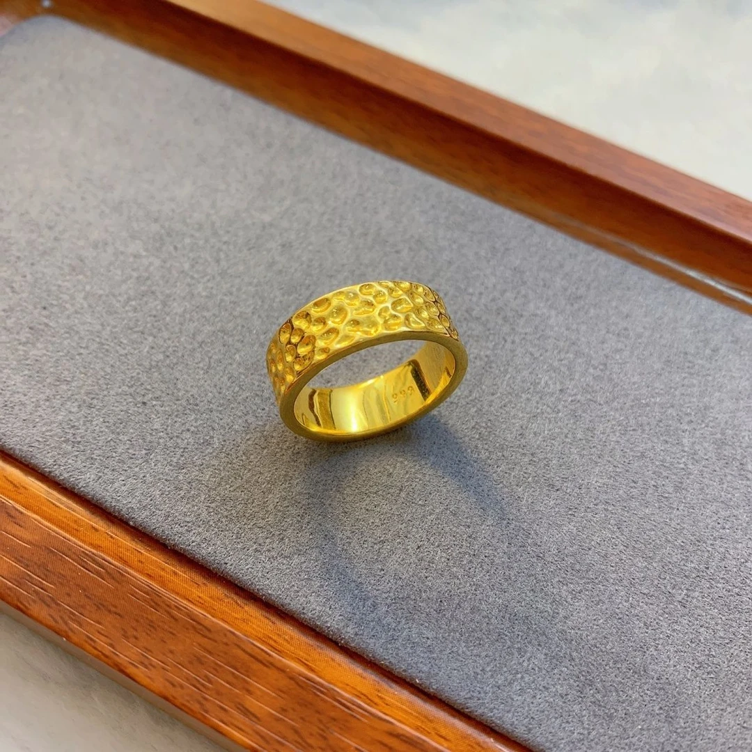 合金戒指 锤纹戒指（选圈口）