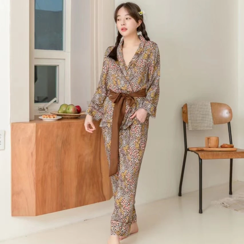 【厂家专属】YQ【午后咖啡】轻奢家居服套装T2306
