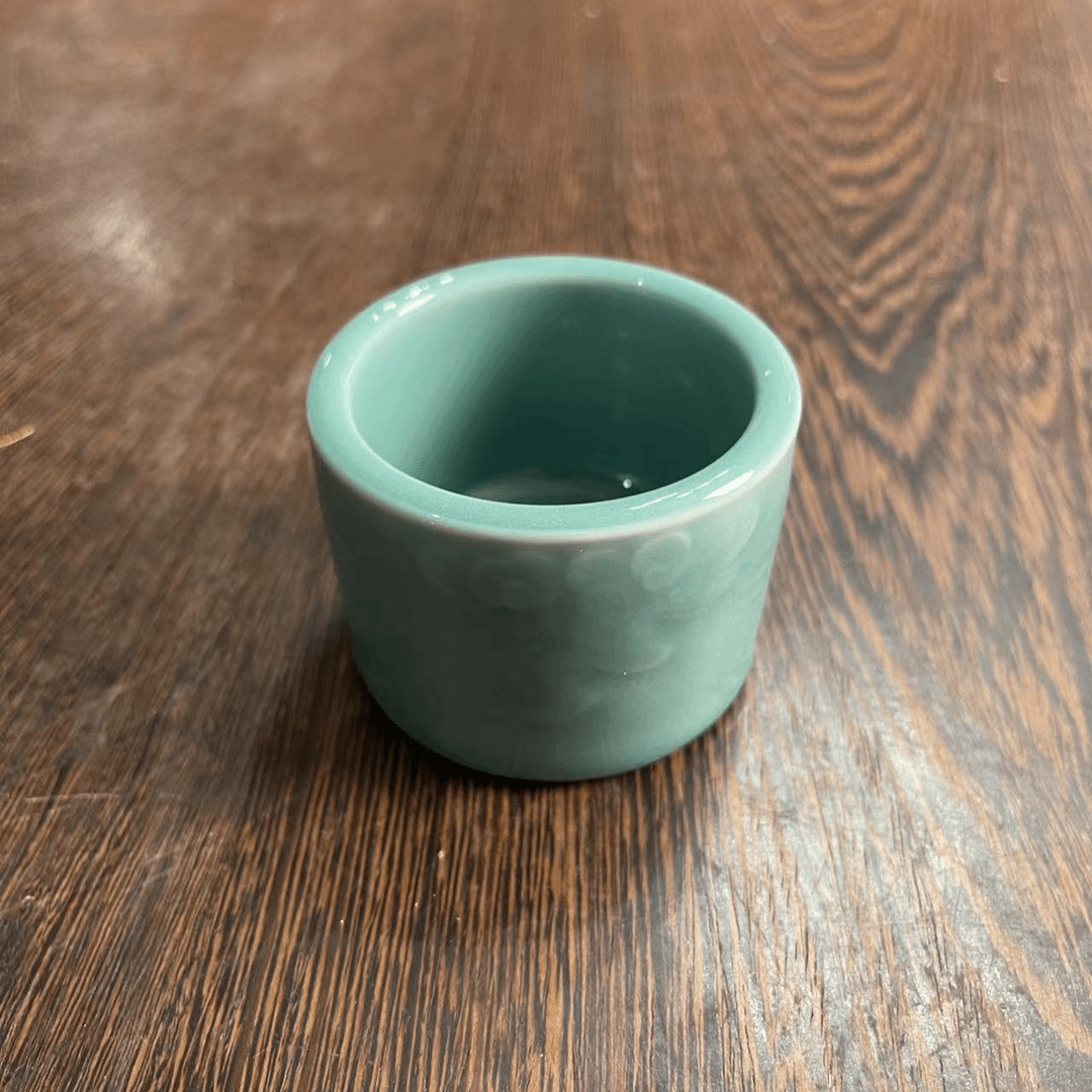 龙泉青瓷 天青 扳指杯