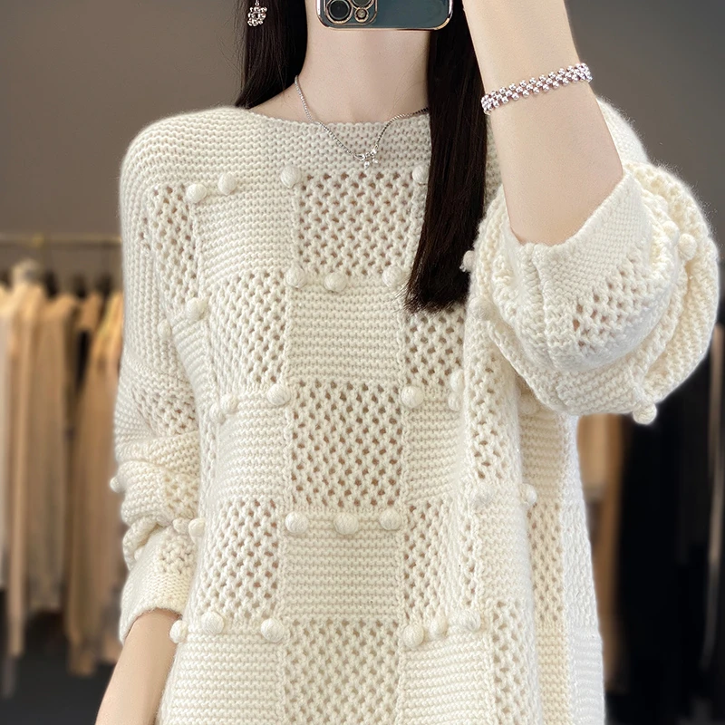 笑笑专属【101-200】韩版慵懒风针织羊绒外套