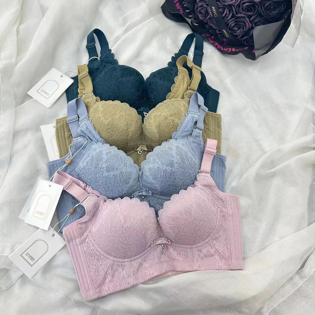 玟依黛魅丽 6218款蕾丝云感棉小胸无钢圈内衣
