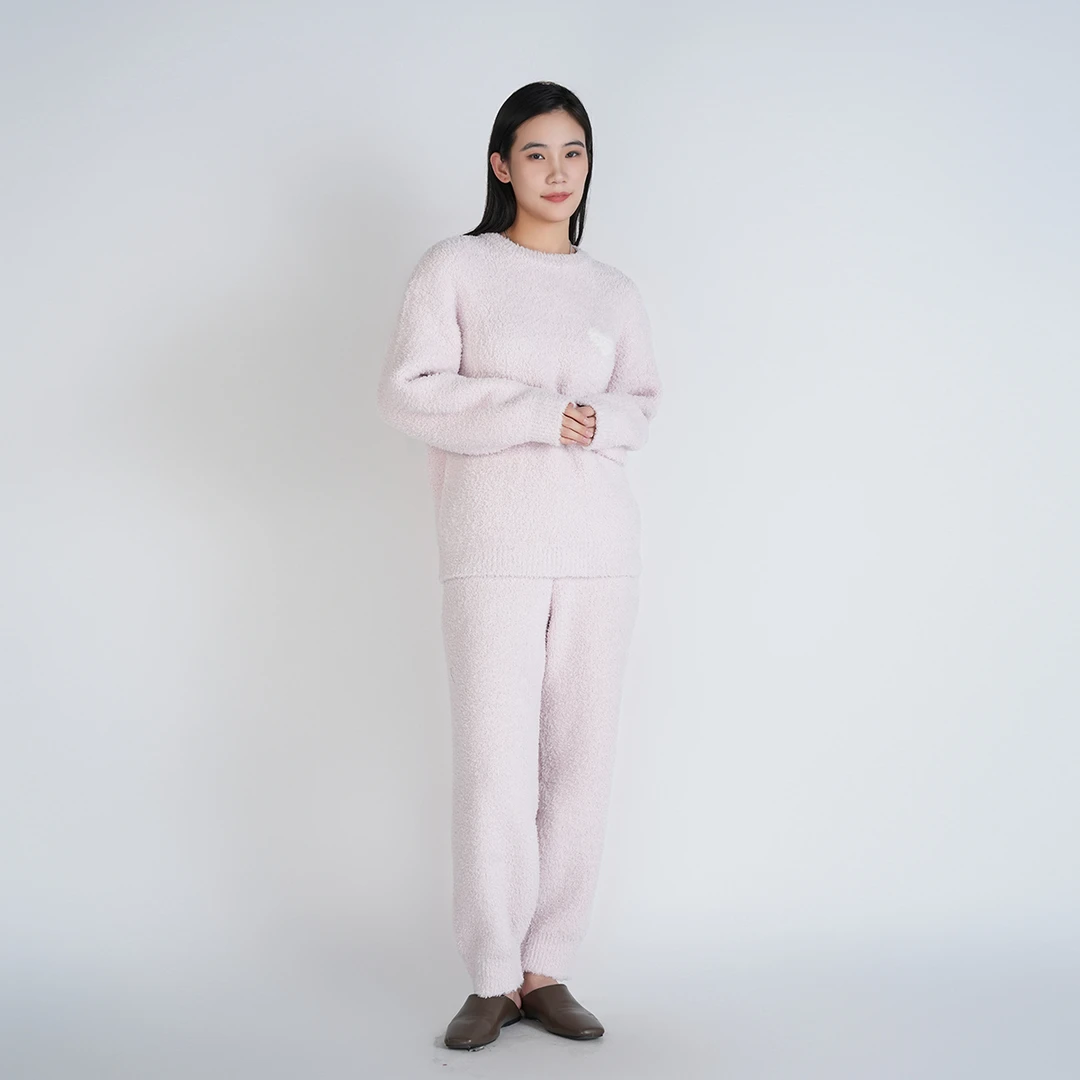 秋冬家居睡衣保暖舒适圆领柔软女士高弹轻盈减龄套装WG1130122