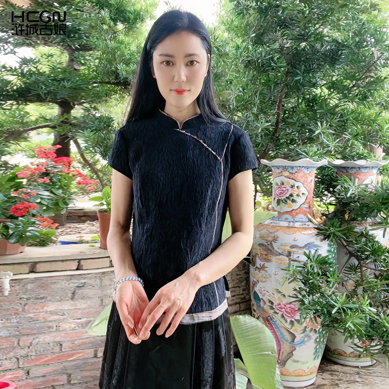 桑蚕丝精致印花宽松百搭气质舒适凉爽夏季女圆领短袖上衣WS050111