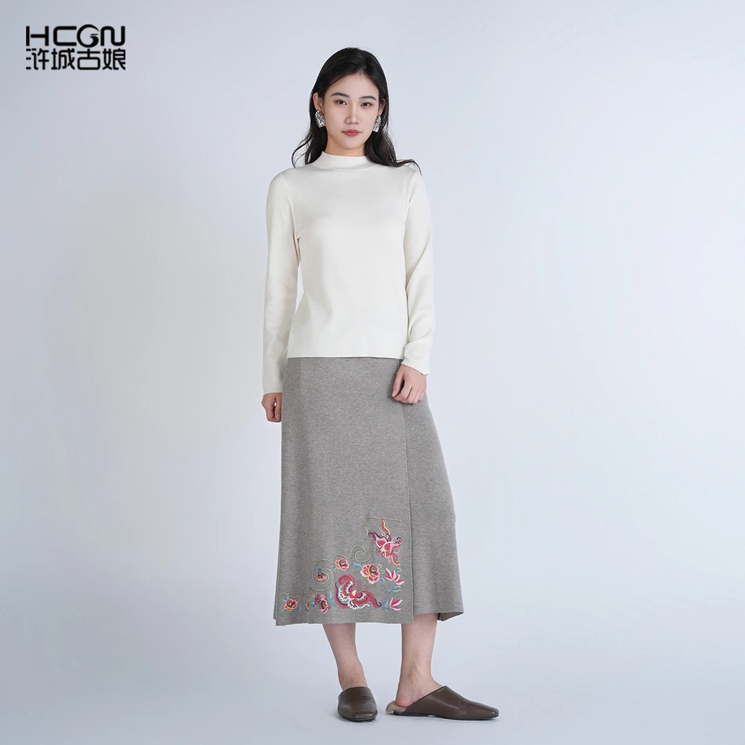 绵羊毛舒适百搭气质长袖秋内搭纯色女修身希音毛衫上衣GDC81963