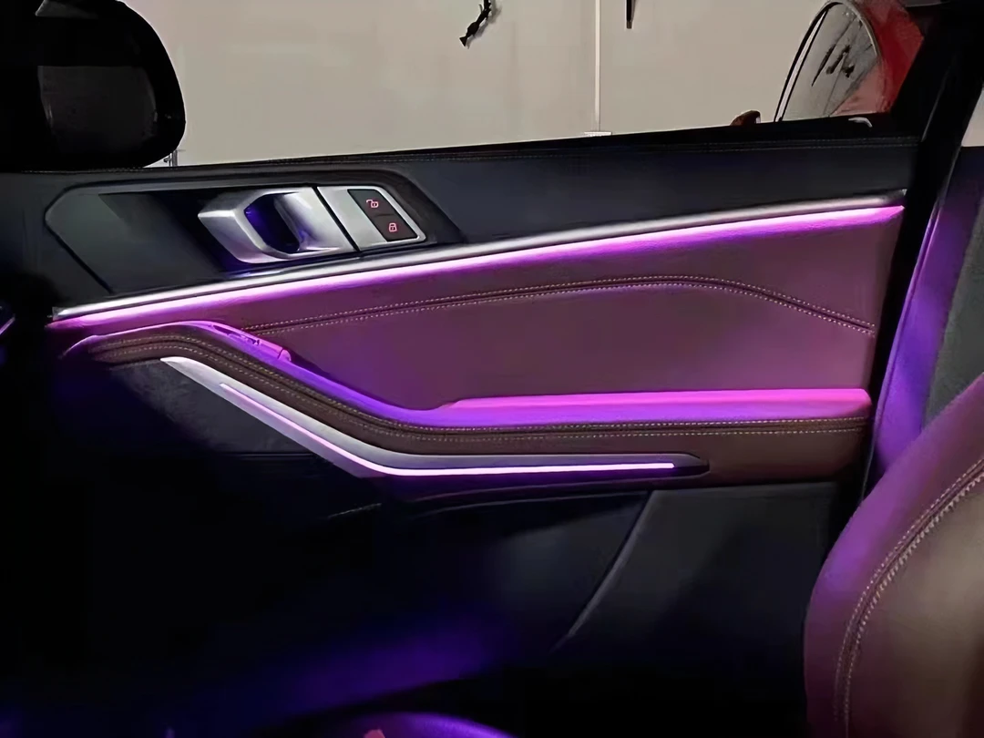 宝马四门氛围灯345系7系6GT X1X3X5X6车门加强氛围灯无损改装升级