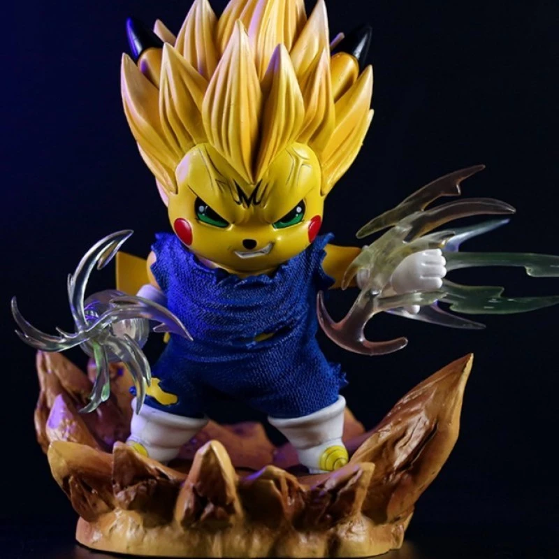 七龙珠GK小精灵皮卡丘COS_魔化贝吉塔手办雕像机箱摆件礼物