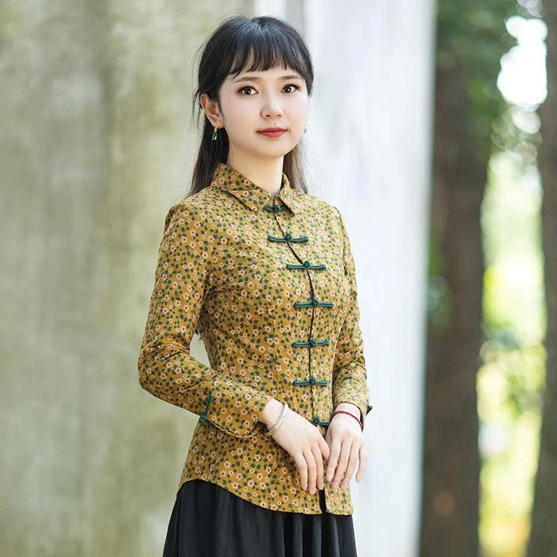 唐装女装中国风改良新款中式盘扣上衣旗袍外套禅意素衣复古文艺