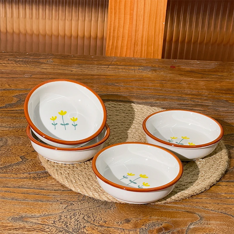 【c玫瑰皇后】4英寸调味碟蘸料碟辅食碟陶瓷家用防烫