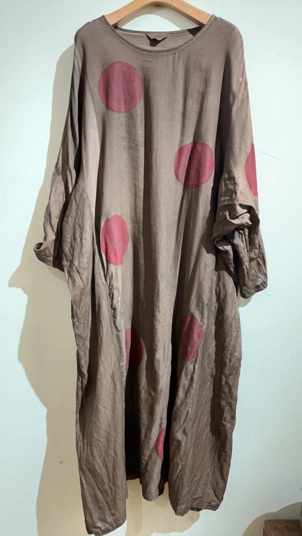 樱然 尚约 【袍子连衣裙】植物染 柞蚕丝 长款 长袖 秋季