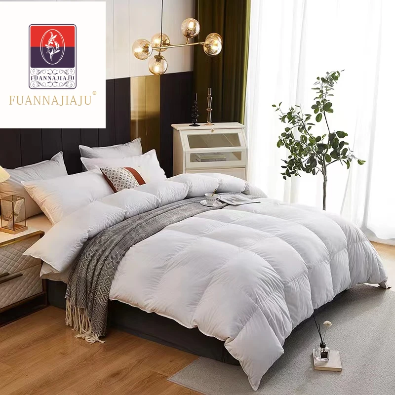 香港富安那品牌柔赛丝面料高奢定制纤丝羽鹅奢品羽丝绒被子G01