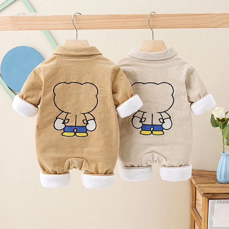 婴儿连体衣春秋装外穿外出爬服卡通可爱超萌哈衣男宝宝新生儿衣服