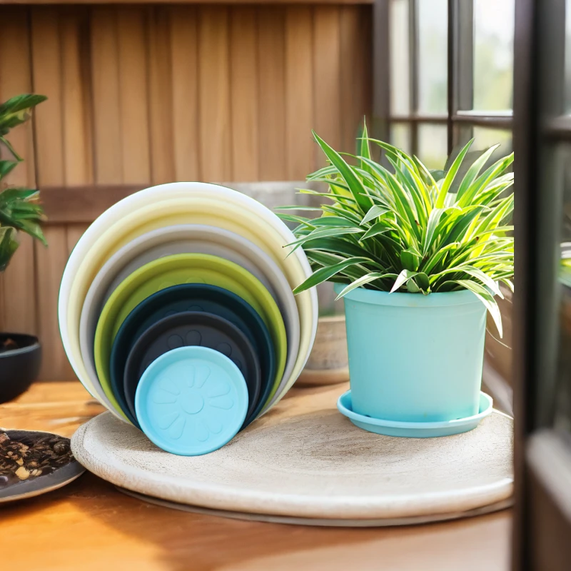 花盆托盘塑料圆形底部盆垫托盘内部立体加高透气加厚花盆通用底托