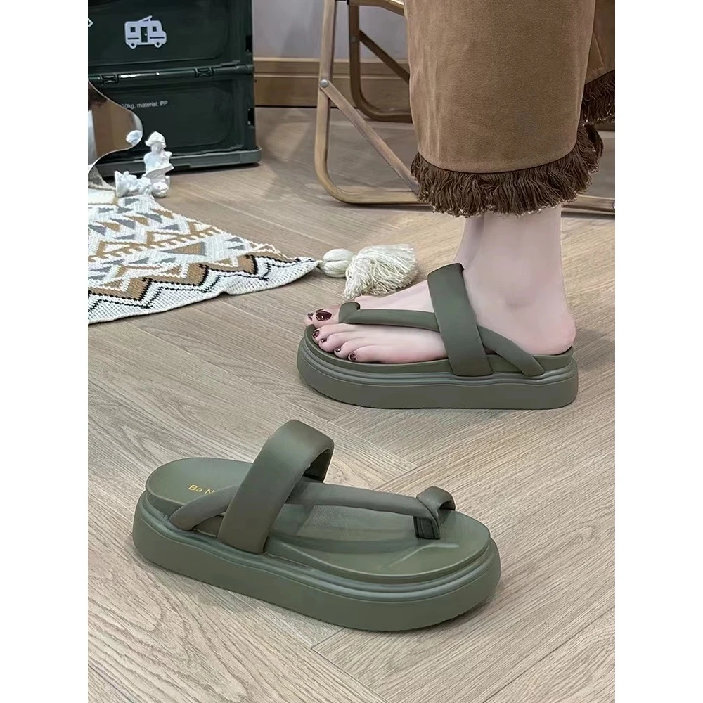 法式晚风拖鞋女夏季新款配裙子仙女风凉拖鞋1807