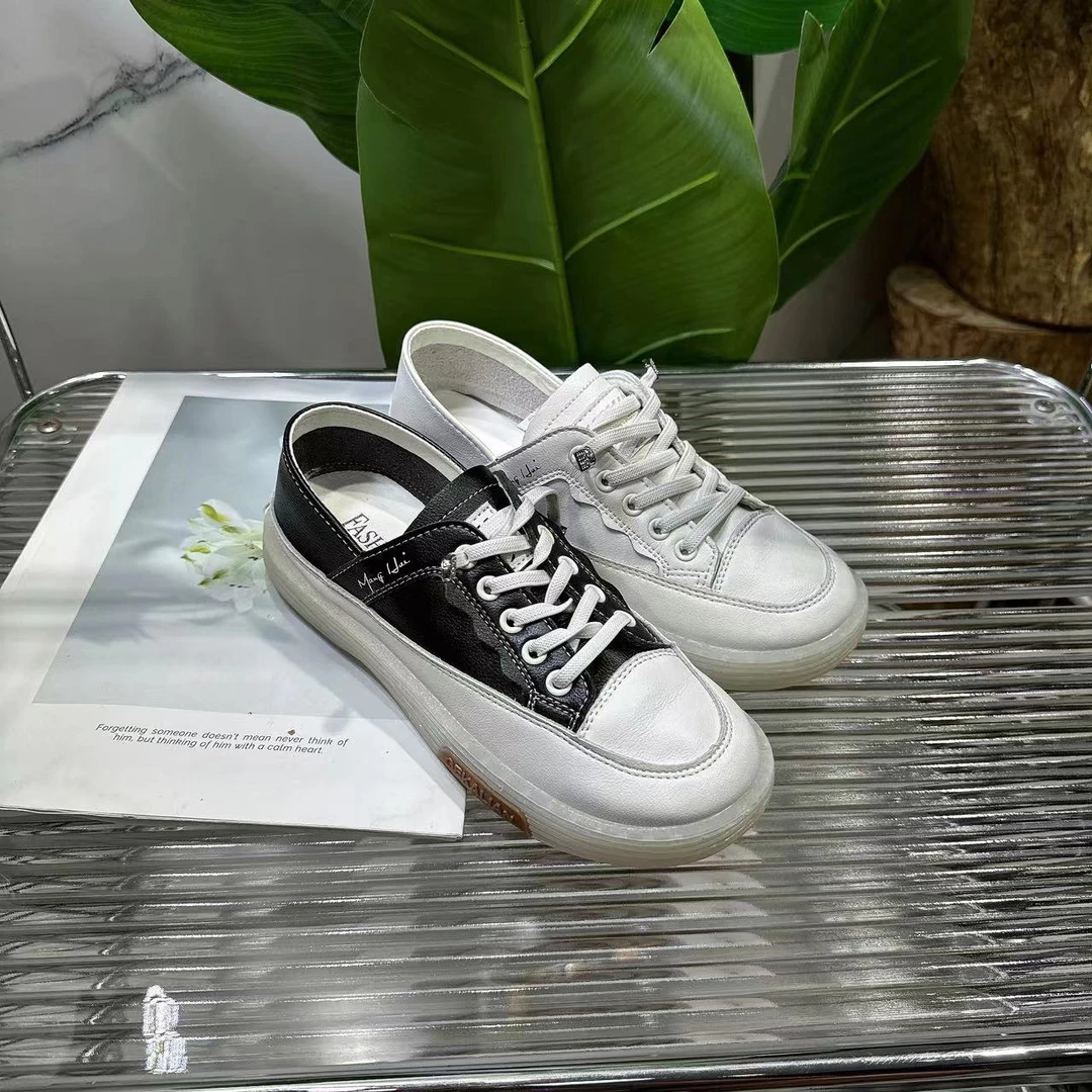 新款春夏季平底高级感老爹鞋小白鞋运动舒适休闲鞋5802