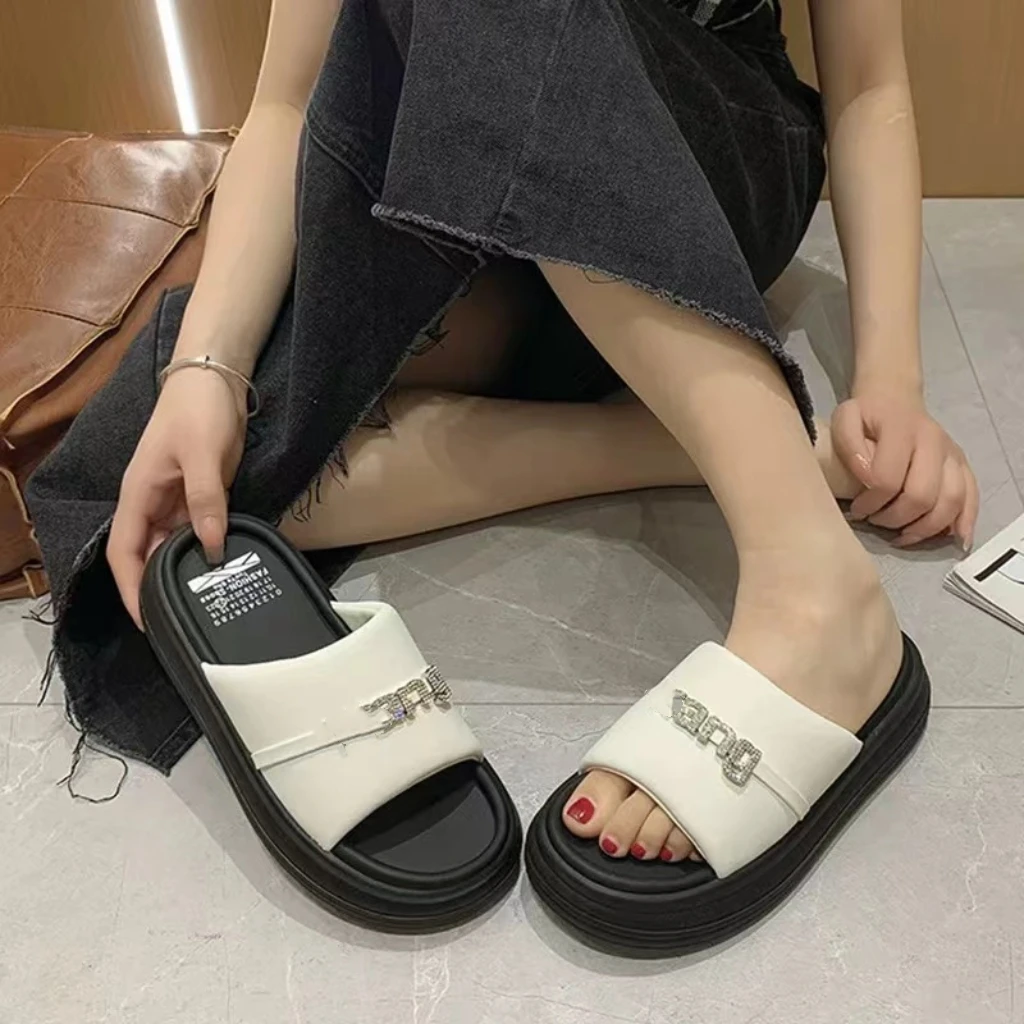 法式晚风拖鞋女夏季新款配裙子仙女风凉拖拖鞋3881