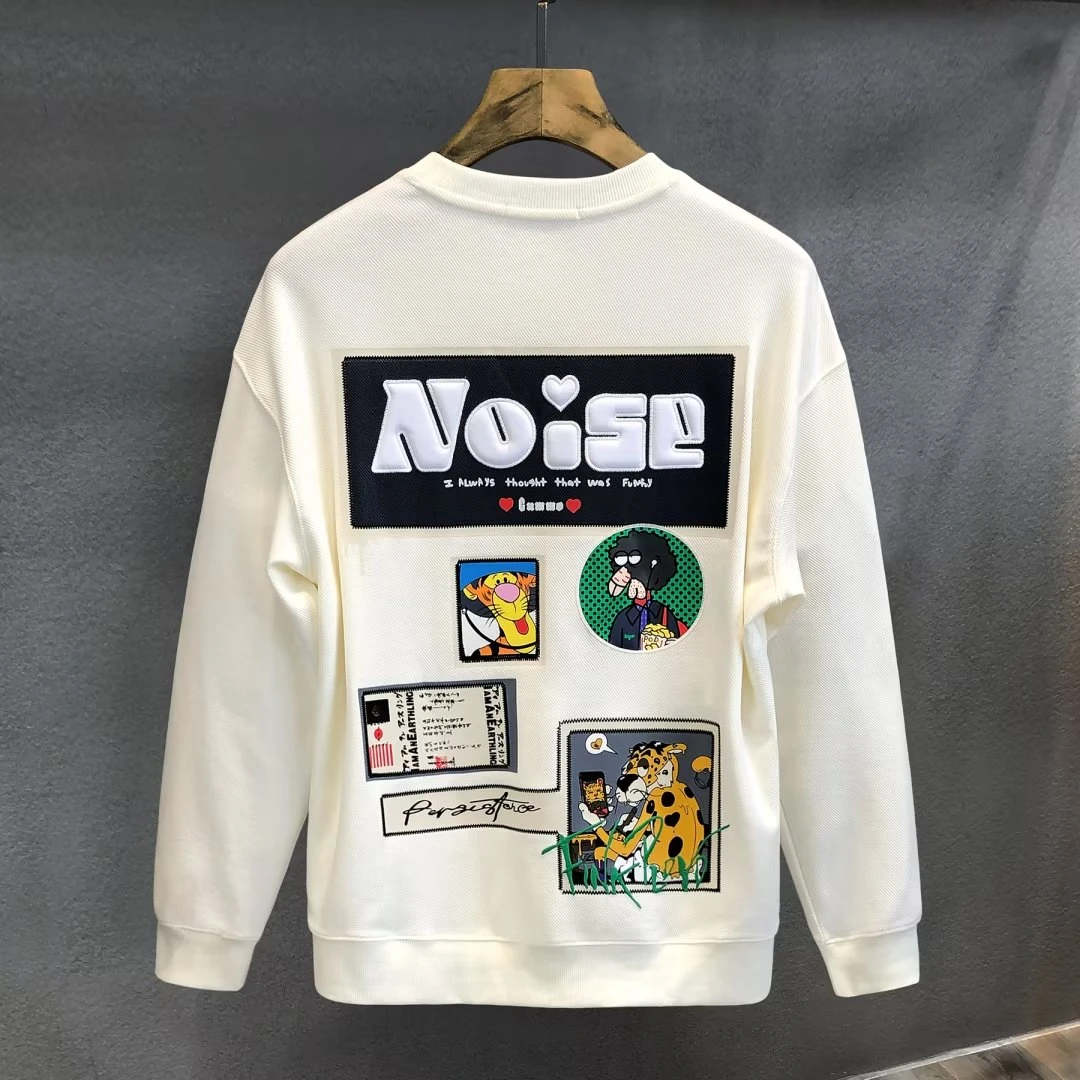 2025秋冬新款韩版潮流卡通套头百搭男士卫衣圆领爆款上衣潮牌男装