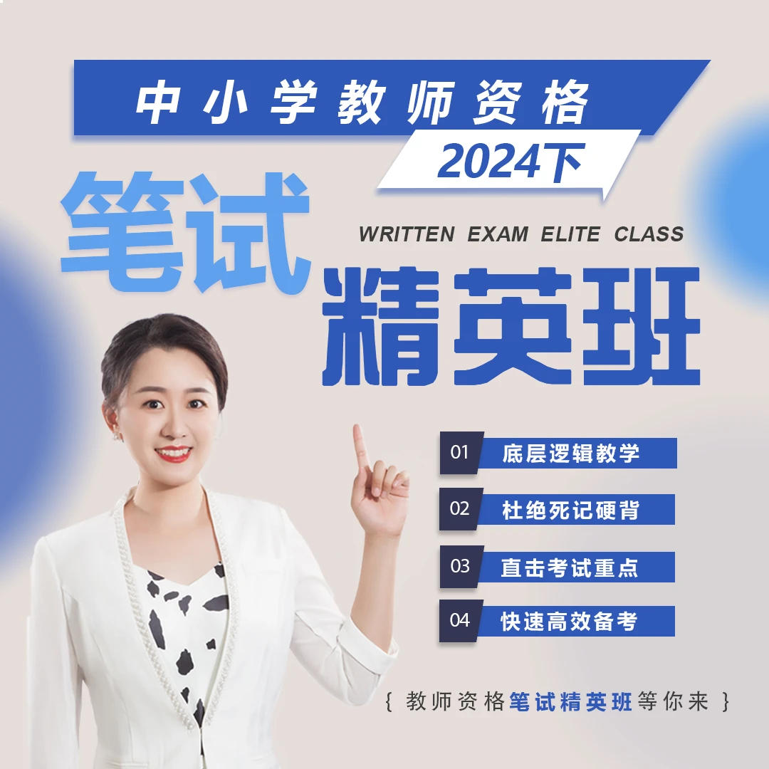 2024下半年中小学教师资格笔试精英班