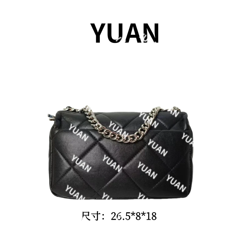 【YUAN】DDPJ—2083 —2—黑色潮流时尚女包简约包包